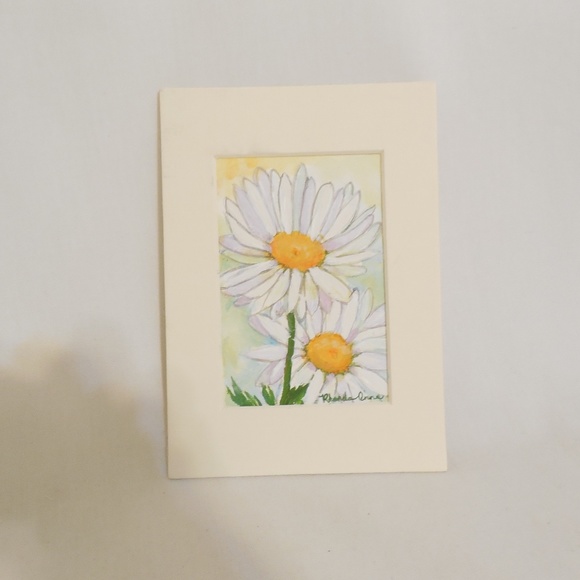 Original Watercolor Painting Daisies